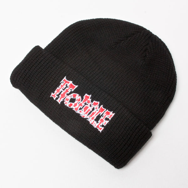 Hoddle Wire Logo Beanie Black