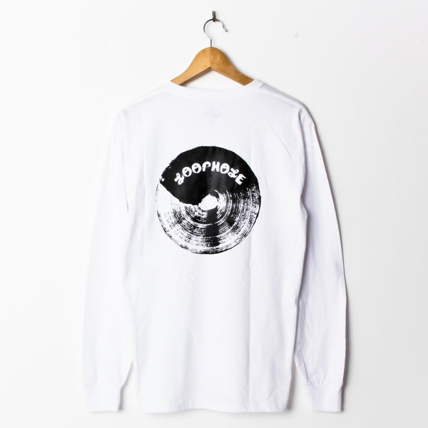 Loophole Brush Longsleeve T-Shirt White (Back Print)