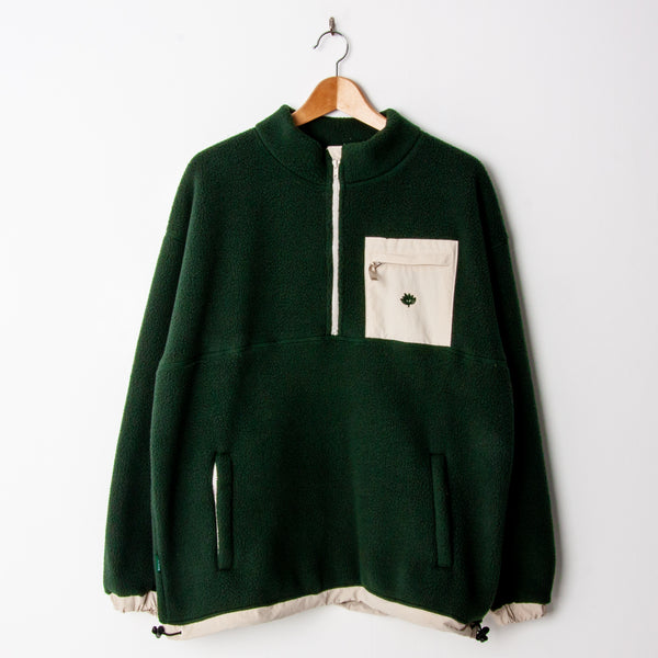 Magenta Mtn Sherpa High Neck Forest Green