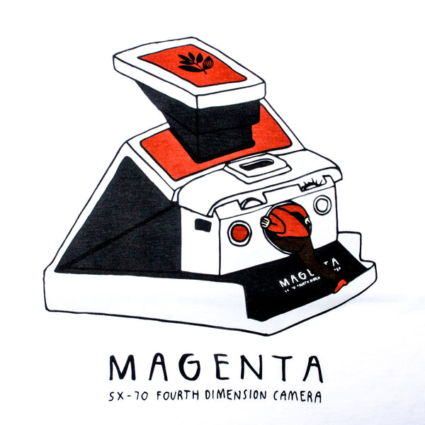 Magenta Fourth Dimension T-Shirt White