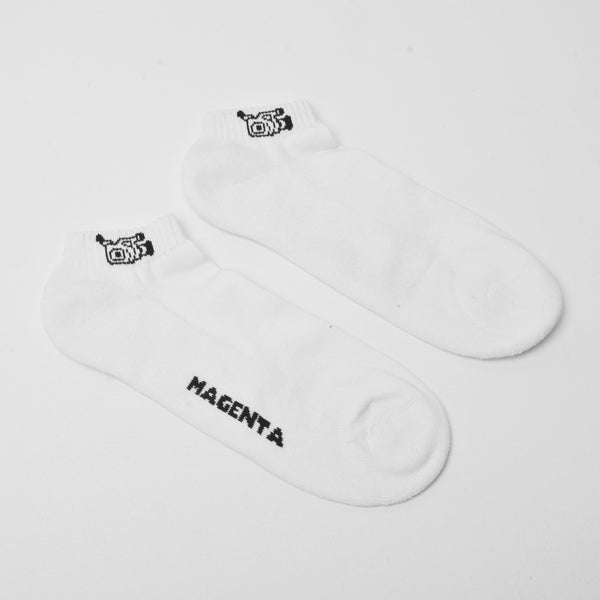 Magenta VX Ankle Socks White