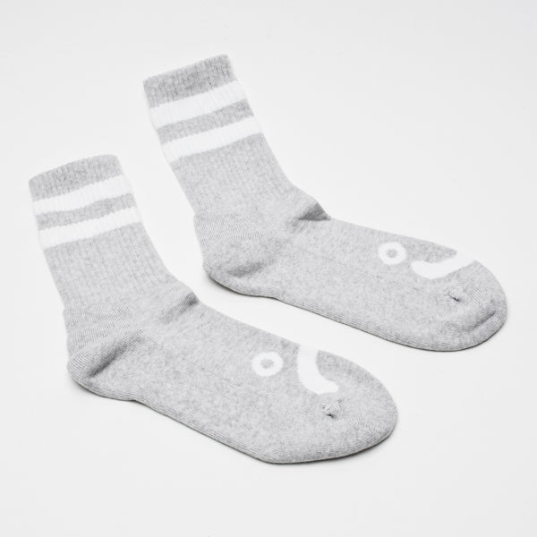 POLAR HAPPY SAD SOCK HEATHER GREY