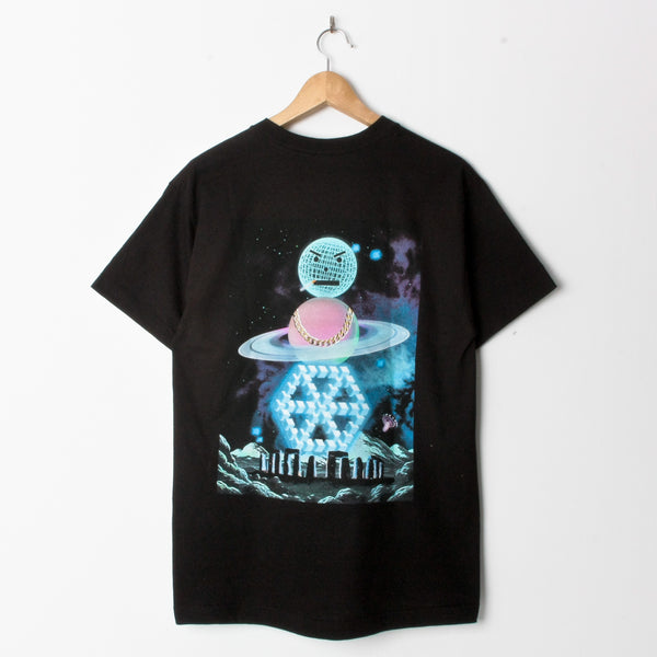 Quartersnacks Spaceman T-Shirt Black (Back Print)