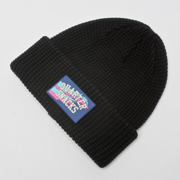 Quartersnacks Waffle Beanie Black