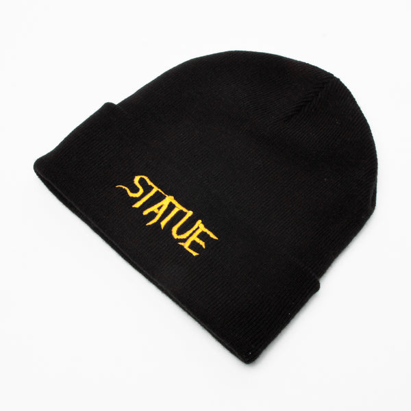 Statue Trash Embroidered Beanie Black/Gold