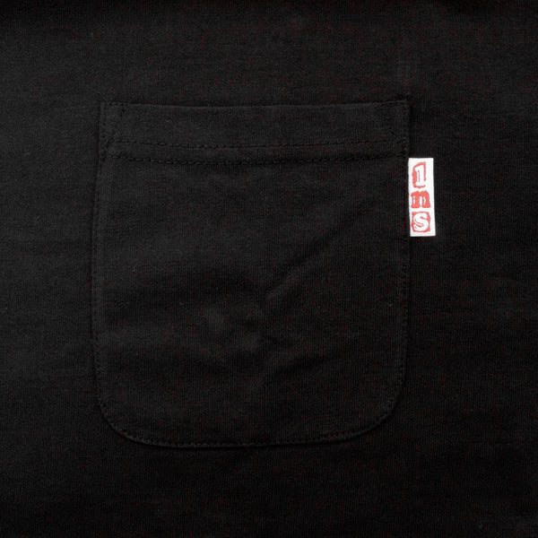Lovenskate X Dungeon Longsleeve Pocket T-Shirt Black (Back Print)