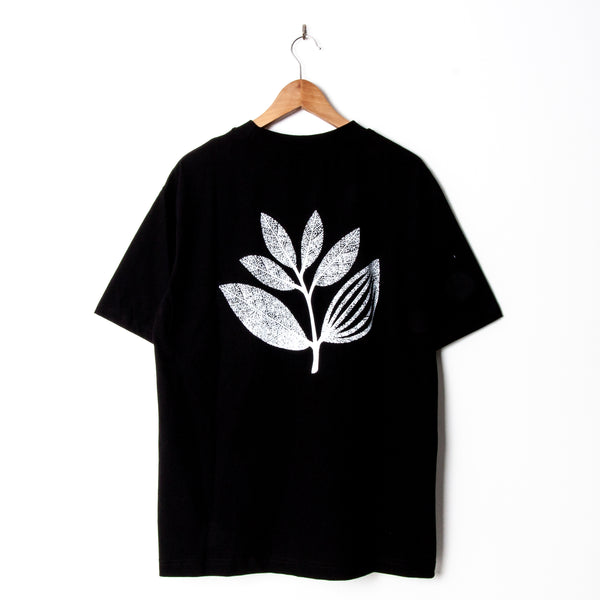 Magenta Botanic T-Shirt Black (Back Print)