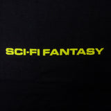 Sci-Fi Fantasy Textured Logo T-Shirt Black