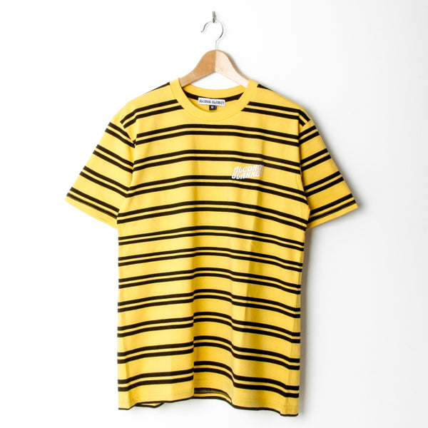 Alcohol Blanket Stripe Logo T-Shirt Yellow