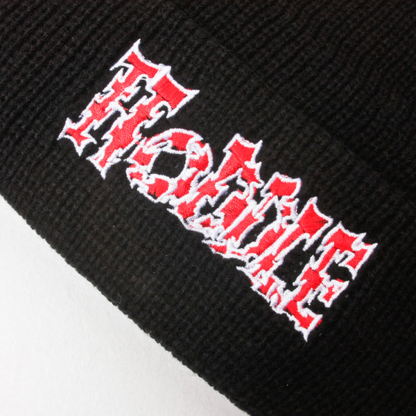Hoddle Wire Logo Beanie Black