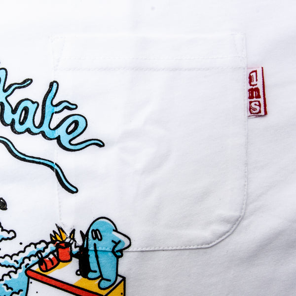 Lovenskate A SLICE OF UTOPIA’ BY ELOISE DORR LONGSLEEVE POCKET T-SHIRT