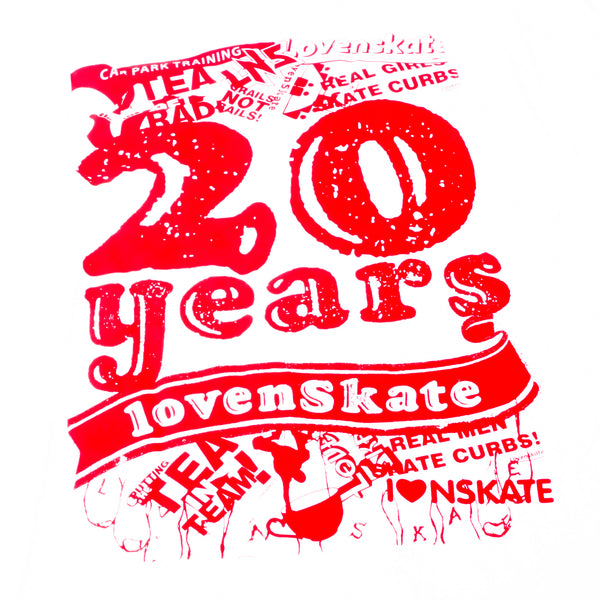 Lovenskate LNS 20th Anniversary T-Shirt (Back Print)