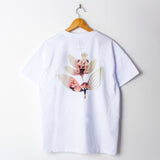 Magenta Bear Plant T-Shirt White (Back Print)
