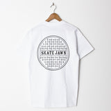 Skate Jawn Sewer Cap White (Back Print)