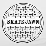 Skate Jawn Sewer Cap White (Back Print)