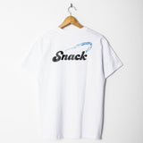 Snack Alive Splash T Shirt White (Back Print)