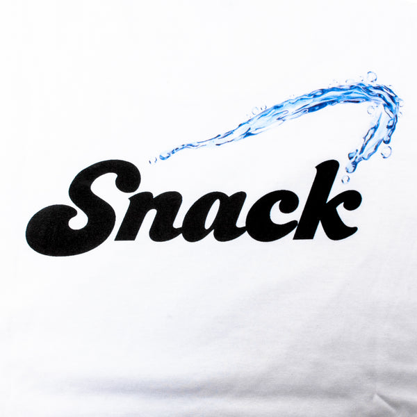 Snack Alive Splash T Shirt White (Back Print)