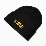 Statue Trash Embroidered Beanie Black/Gold